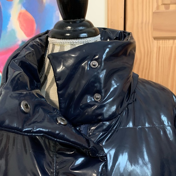 LIGHT BEFORE DARK  BUBBLE JACKET NAVY medium navy never worn - Picture 4 of 9